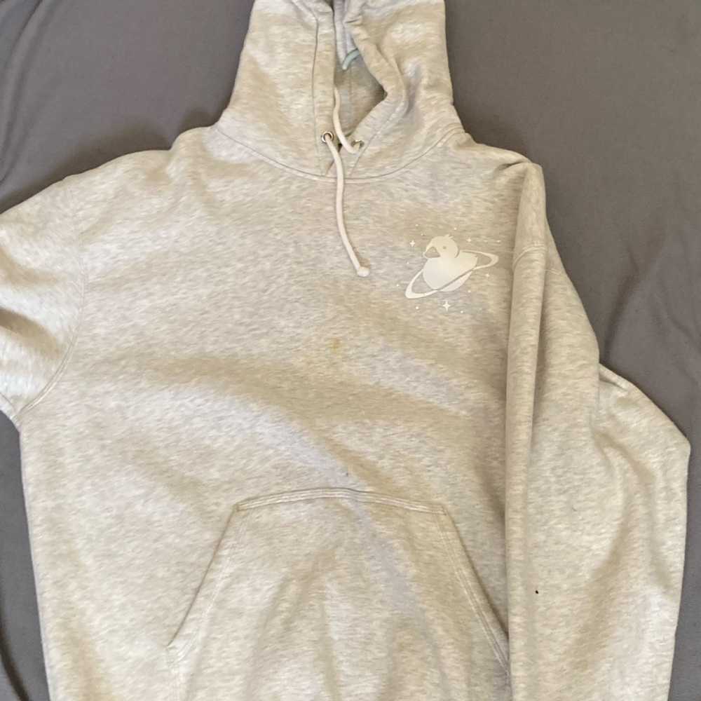 Quackity planet duck hoodie in grey